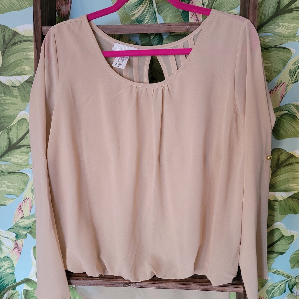 Feminine Blush High / Low Blouse